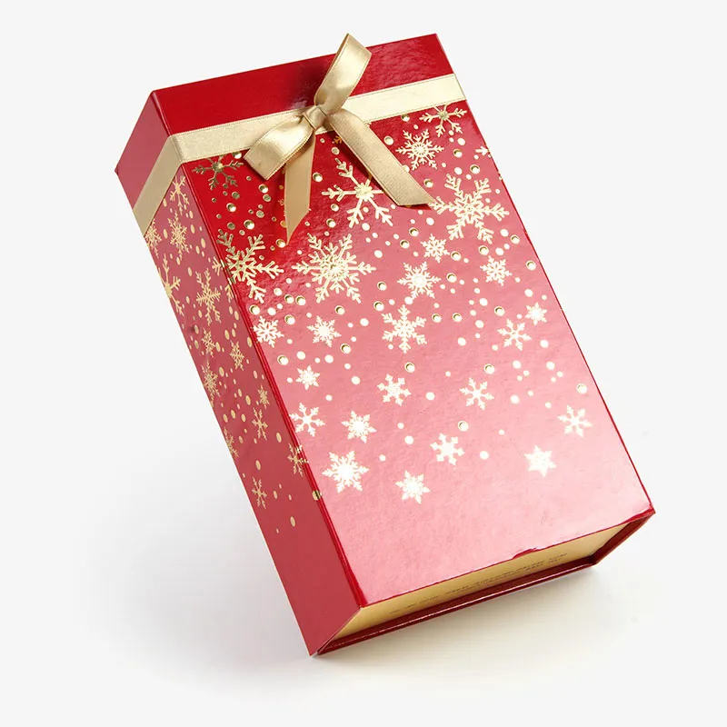 Scatole regalo pieghevoli personalizzate in cartone rigido con nastro di seta confezione regalo natalizia con chiusura magnetica