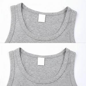 315G estilo americano Color sólido Muscle-Fit Chaleco de compresión para hombres-Camiseta sin mangas Fitness Base Layer - Product Image 1