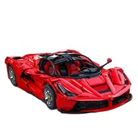 C61505 MOC Voiture de sport rouge technique impressionnante en blocs de construction, jouets, cadeaux de Noël 14+