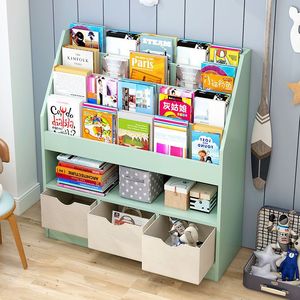 Étagère simple pour enfants, meuble de rangement économique sur pied pour les livres illustrés et les journaux des tout-petits de la maternelle. - Product Image 3