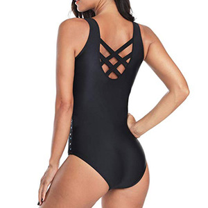 Traje de Baño de Una Pieza para Mujer, Diseño OEM Personalizado, Spandex/Poliéster, Ecológico y de Secado Rápido, Talla Grande - Product Image 4