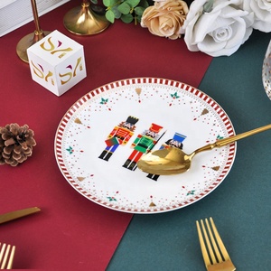 Bộ đồ ăn sứ xương cao cấp hiện đại thân thiện với môi trường, thiết kế hình người phá hạt dẻ, dùng cho bữa tối Giáng sinh và các bữa tiệc - Product Image 4