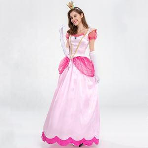 <span class=keywords><strong>Disfraz</strong></span> de <span class=keywords><strong>Princesa</strong></span> <span class=keywords><strong>Peach</strong></span>, Vestido de Super <span class=keywords><strong>Mario</strong></span> con Accesorios de Corona para Mujer - Product Image 3