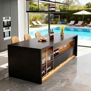 Tabourets de bar modulaires de luxe écologiques pour îlot de cuisine, mobilier de bar, comptoir <span class=keywords><strong>central</strong></span>, bar de cuisine occidentale - Product Image 5