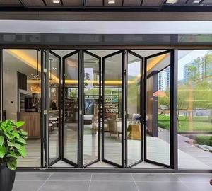 Portes pliantes gauche-droite avec une grande surface d'ouverture et une bonne luminosité, adaptées aux magasins, garages et portes <span class=keywords><strong>de</strong></span> sécurité - Product Image 6
