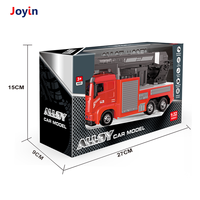 Camion de pompiers avec échelle aérienne de secours, jouet de 28 cm, à friction, rouge, avec flèche télescopique, sirène, lumière et son, pour enfants de 3 ans et plus
