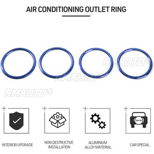 4 pièces, anneau de couverture de sortie d'air conditionné intérieur, autocollant en alliage d'aluminium pour Chevrolet Camaro 2017+, accessoires - Product Image 5