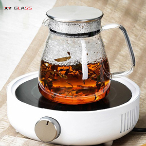 Classical Customized Capacity Brief Design Borosilicate Cooking <strong>Glass</strong> <strong>Teapot</strong> - Product Image 3
