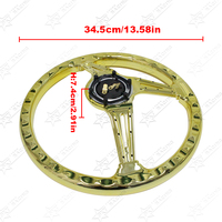 13.58 pouces 345mm Deep Dish Volant Creative Auto Universal Drifting Sport ABS Golden Silver Burning Blue Volant