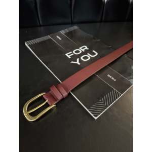 Cinturón de Cuero Genuino Fiori, Piel de Vaca, Color Sólido, Hebilla Rectangular, Cinturón Duradero para Mujer, para Vestidos, Chaquetas y Pantalones - Product Image 3