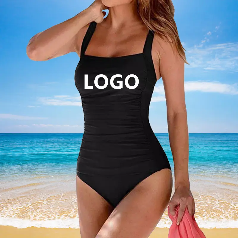 Купальный костюм с эффектом пуш-ап от производителя JSN928, пляжный Монокини большого размера с рюшами, одежда для контроля живота, Цельный купальник, женский купальник
