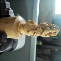 Machine à graver CNC miniature en bois JX Rotary Infront avec dispositifs de gravure ronds