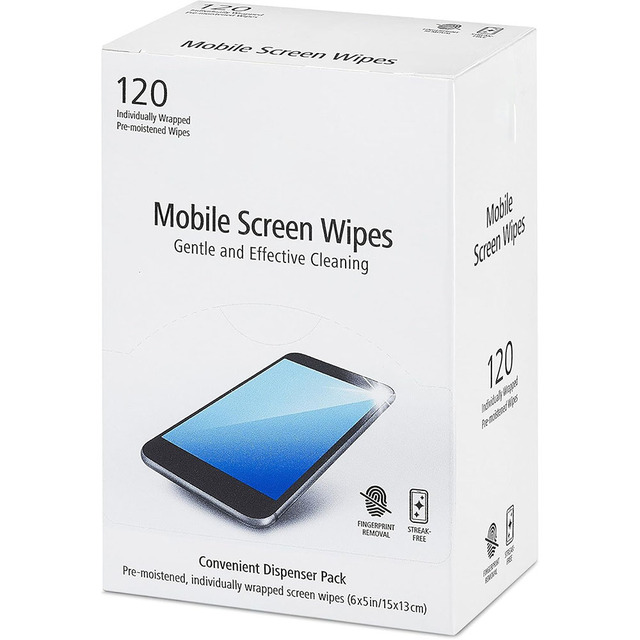 Custom Eco-Friendly Individually Wrapped Mobile Screen Wipes 120 Pack-Anti-Static Alcohol-Free Cleaning for Phones & Tablets