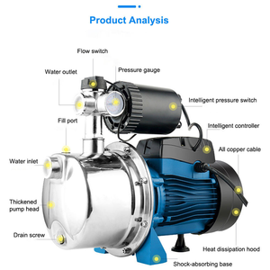 Pompe à jet auto-amorçante intelligente à fréquence variable en acier inoxydable 304 pour conduite d'eau du robinet 110V - Product Image 5