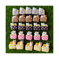 Animales Kawaii en Caja, Adornos de Resina con Parte Posterior Plana para Scrapbooking, Manualidades, Decoración y Accesorios para Slime