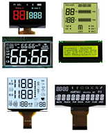 TN personnalisé 6 chiffres 7 segments écran LCD fond noir texte blanc affichage industriel Instrument Segment Code noir blanc