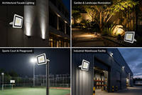 Reflector LED de 100-130V CA, 200 Vatios, con Carcasa de Aluminio Blanca, IP66