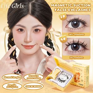 Faux cils magnétiques Life Girls, 6 aimants, courbure C, fibres synthétiques pour femmes - Product Image 2