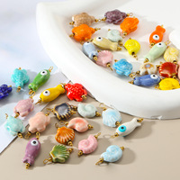 Pendentifs en céramique plaqués or, mignons et originaux, pour la fabrication de bijoux DIY (bracelets, colliers) - Vente en gros