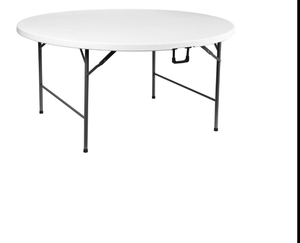 Venta caliente blanco HDPE plástico redondo mesa de fiesta diseño plegable para banquetes al aire libre bodas y comedor-China <span class=keywords><strong>Factory</strong></span> Direct - Product Image 5