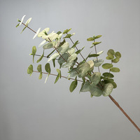 Feuille d'eucalyptus artificielle, fleur artificielle, décoration de mariage et de maison, plante verte, arrangement de feuilles de monnaie