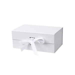 Customized Logo A4 Deep Gift Hampers Rigid Foldable Paper Magnetic Mailer Packaging Gift <b>Box</b> with Ribbon Closure - Product Image 3