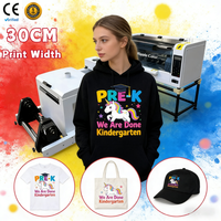 Imprimante DTF UV à film AB de taille A3 avec résolution 600dpi 30cm XP600 Séchoir à secouer et four pour t-shirts textiles pour imprimantes en cuir