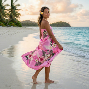 Pareo Hawaïen Personnalisé, Sarong Polynésien Traditionnel à Motifs Floraux, Couverture de Plage, Vêtement d'Été, Fabricant OEM ODM - Product Image 1