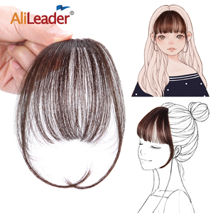 <span class=keywords><strong>Capelli</strong></span> umani Bang Extensions Neat Women Hairpiece 100% Real Human Hair Bangs frangia Clip nelle estensioni dei <span class=keywords><strong>capelli</strong></span> - Product Image 4