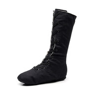 Bottes de danse jazz à tige haute en cuir verni or et argent BW1132, style cavalier, pour performance scénique
