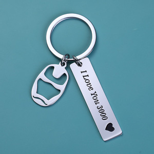 נירוסטה אני אוהב אותך 3000 לב מפתח שרשרת לאוהבי חברה החבר מותאם אישית לוגו מפתח שרשרת כלב תג מפתח טבעות - Product Image 6