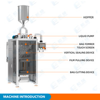 Machine d'emballage automatique à double voie pour sachets de pâte de sauce Poria Cocos, liquides visqueux, pâte de poire d'automne, pâte de myrtille et miel