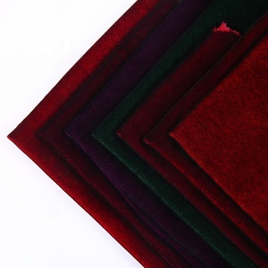 Tissu en velours de soie coréen rouge vin uni tissé teint de qualité supérieure personnalisé en micro-matériau 5000 pour vêtements - Product Image 2