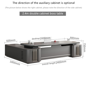 LBZ-63 furnitur kantor mewah, meja manajer meja kantor, ceo meja kantor mewah, meja bos - Product Image 6