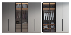 Muebles de Dormitorio y <span class=keywords><strong>Vestidor</strong></span> Modernos, Duraderos, de Madera Maciza de Lujo Personalizados, con Puertas de Vidrio, Ahorro de Espacio - Product Image 6