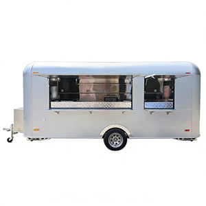 Chariot de nourriture mobile à 2 roues en acier inoxydable de style américain classique pour hot-dogs et glaces avec enseigne lumineuse LED pour utilisation en extérieur - Product Image 4