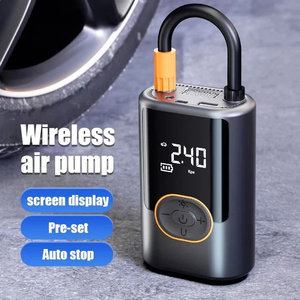 WOSEN Portable 150psi Tire Inflator Small Car Air Pump Wireless Mini Air Compressor Rechargeable Tyre Pump LED <b>Light</b> Power Bank - Product Image 2