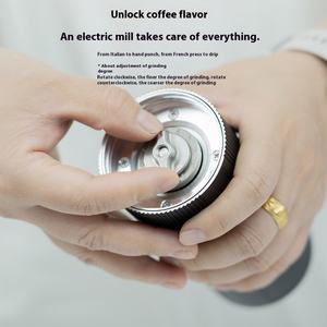 Premium küçük elektrikli USB şarj edilebilir paslanmaz çelik çapak ile kahve değirmeni yeni Premium ürün - Product Image 2