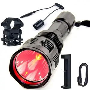 Red Green UniqueFire HS-802 4.2V Patrol Portable IP65 Waterproof Flashlight Led Torch For Hunting