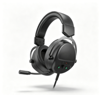 LDON 547 Penjualan Langsung Pabrik USB Dynamic Driver Gaming Over-Ear Headphones Mikrofon Headset Custom Fit Active Noise