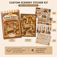 Kit d'autocollants personnalisés pour boulangerie artisanale, décor de pâtisserie pour la création de cartes et loisirs créatifs