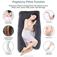 Oreiller de grossesse en forme de U, soutien complet du corps pour dormir, mousse à mémoire de forme ergonomique, soulagement des douleurs dorsales, allaitement