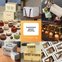Paris INS or estampage platine pâtisserie française emballage boîte PET matériel intérieur or Dessert boîte à emporter pour gâteau Mousse alimentaire