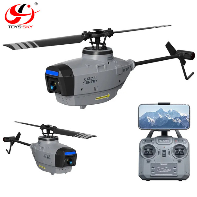 RC ERA C127AI 2.4G 6-Axis Gyro Brushless Motor Optical Flow Localization Sentry Spy Drone RC Helicopter RTF