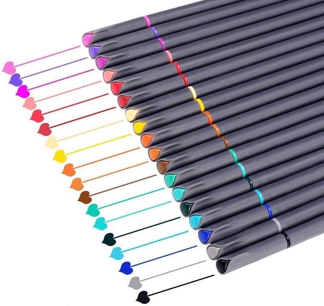 0.4MM Tip Assorted 12/24/36/48/60/72/100 Colored Sketch Drawing Pen Journal Planner Fineliner Fine Line Pen Set