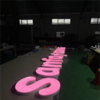 DakeSign Satu Paket Lengkap Huruf Akrilik 3D Pink Custom dengan Lampu LED Frontlit IP65 Tahan Air untuk Dekorasi Penerangan Toko Salon Kecantikan