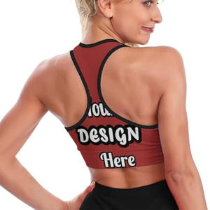 Kunden spezifische Frauen Workout Yoga Wireless Sport-BH Plus Size gewaschene Technik mit Fototext - Product Image 5