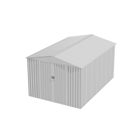 Abri de jardin préfabriqué moderne en aluminium 8x12, écologique, facile à assembler, blanc/gris, résistant à la décomposition, imperméable et anti-rongeurs