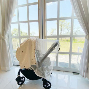 Baby <strong>Stroller</strong> Multifunctional Mosquito <strong>Net</strong> Windproof Anti-mosquito Full Cover Embroidery Bear Mesh Breathable Curtains - Product Image 2