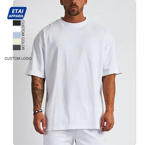 Camisetas Holgadas de 240 g/m² y 280 g/m² con Hombros Caídos, Camisetas Personalizadas de Estilo Urbano para Hombre, Camiseta Extra Grande de Algodón 100 % Pesado para Hombre - Product Image 1